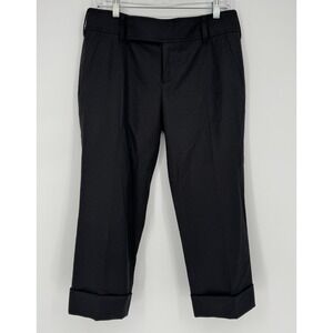 Vince Wool Trouser Pants Women's Size 8 Black Career‎ Classic Cropped Business